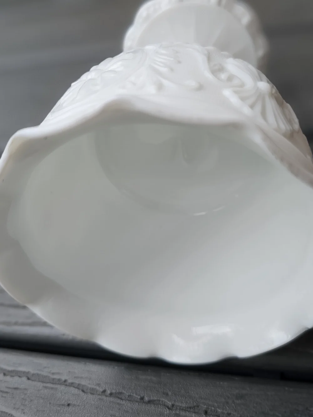 Vintage Indiana Glass Opaque White Milk Glass Pedestal Compote Bowl